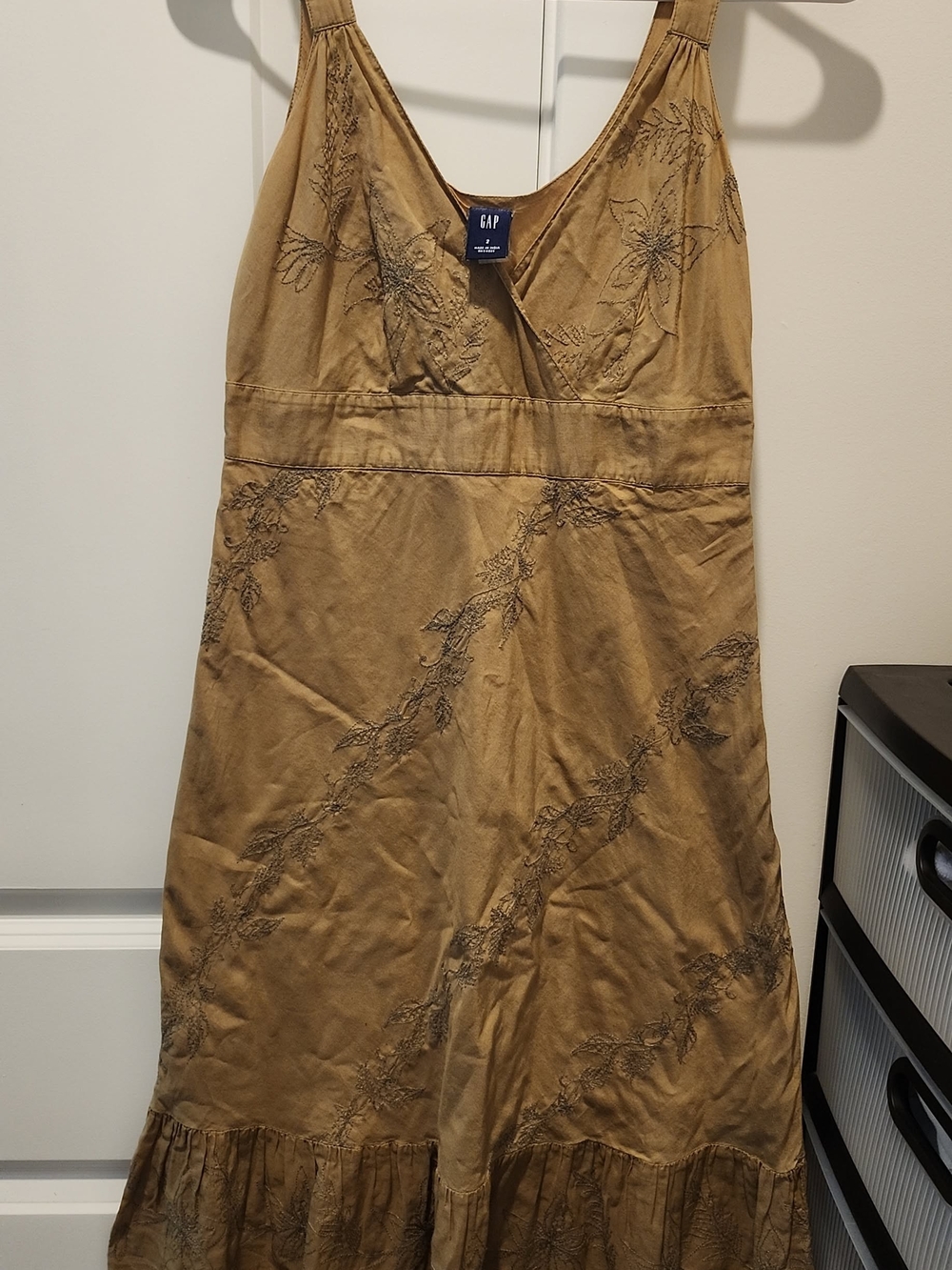 GAP Embroidered Brown Sundress